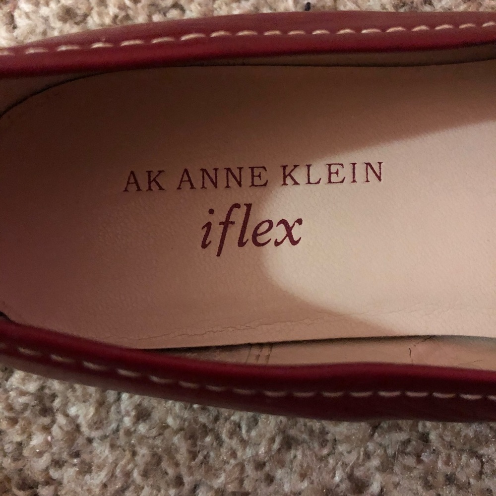 Square Toe Red Loafers - Picture 2 of 6